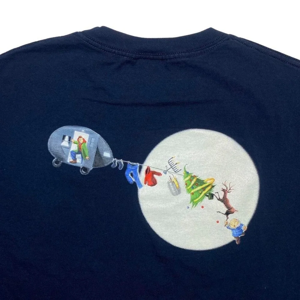Vintage 2000s Adam Sandler‎ x Eight Crazy Nights movie promo Christmas shirt